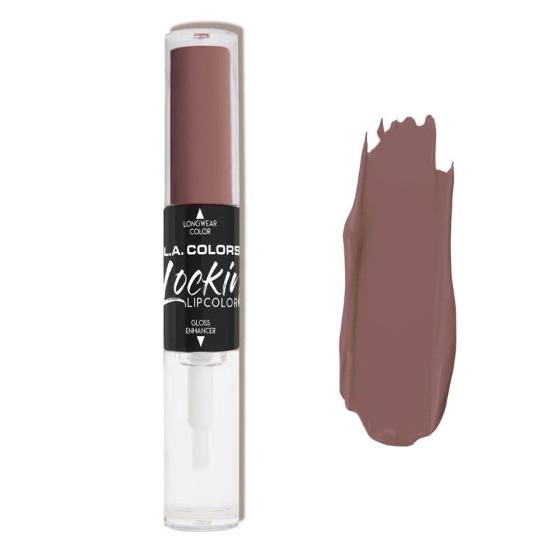 L A COLORS - Labial Lockin Duo de Larga Duración Matte, Incluye Brillo - 368 Provocative.