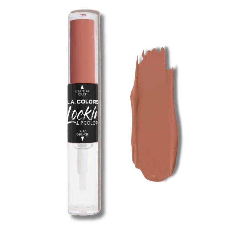 L A COLORS - Labial Lockin Duo de Larga Duración Matte, Incluye Brillo - 366 STRUT.