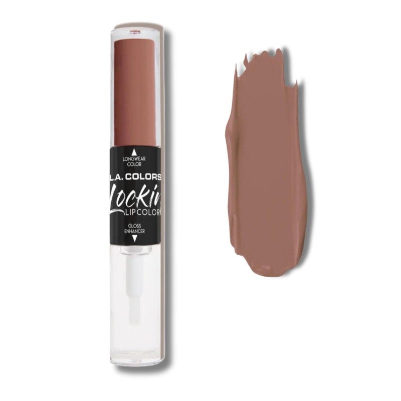 L A COLORS - Labial Lockin Duo de Larga Duración Matte, Incluye Brillo - 367 TRENDSETTER.