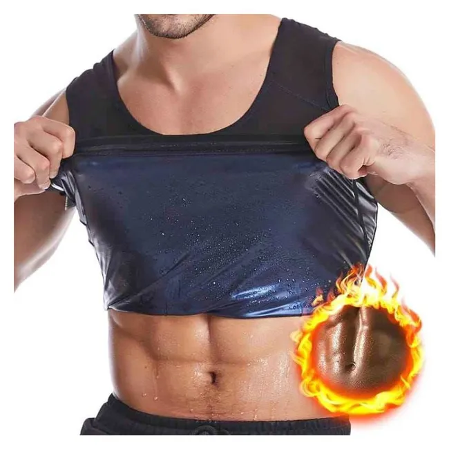 GENERICO - Polera Camiseta Faja Sauna Entrenamiento Fitness Running L-XL