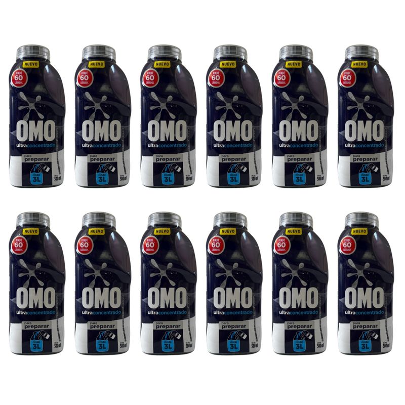 OMO - DETERGENTE PACK 12 UNIDADES OMO DILUIR 500 ML
