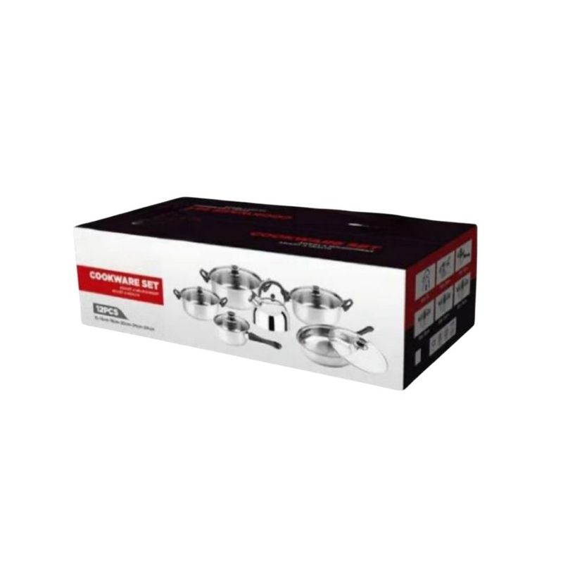 GENERICO - Set De Ollas De Cocina Y Tetera 12 Piezas DN