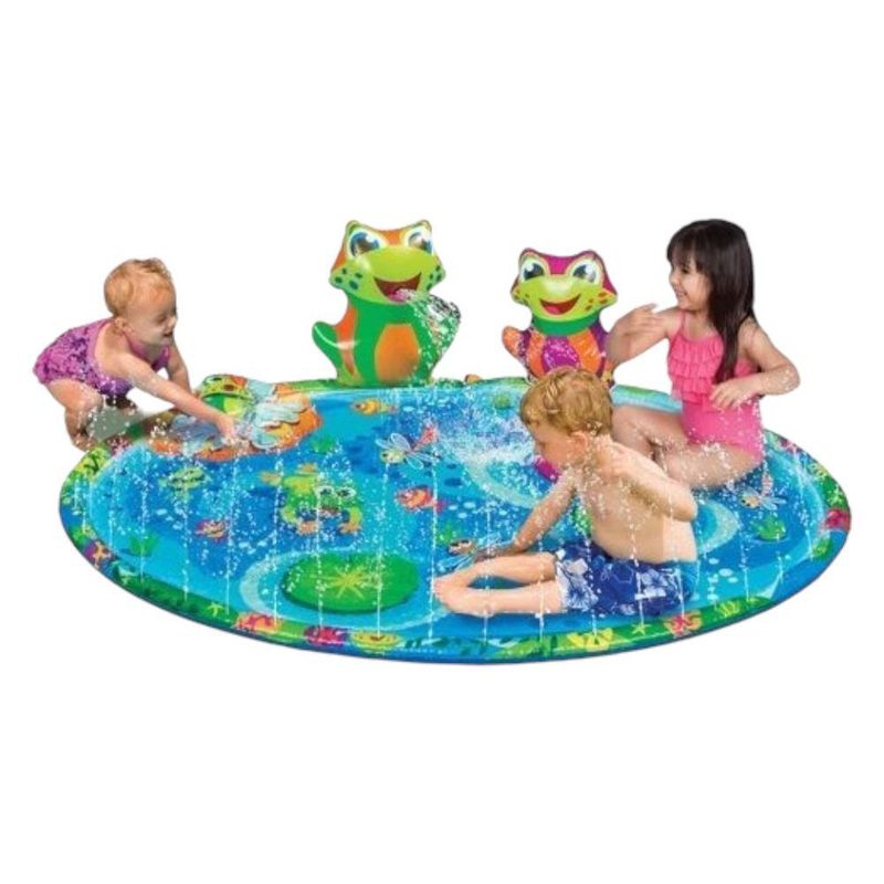 GENERICO - Alfombra Lanza Aguas Niños Piscina Fuente Rana 147 Cm