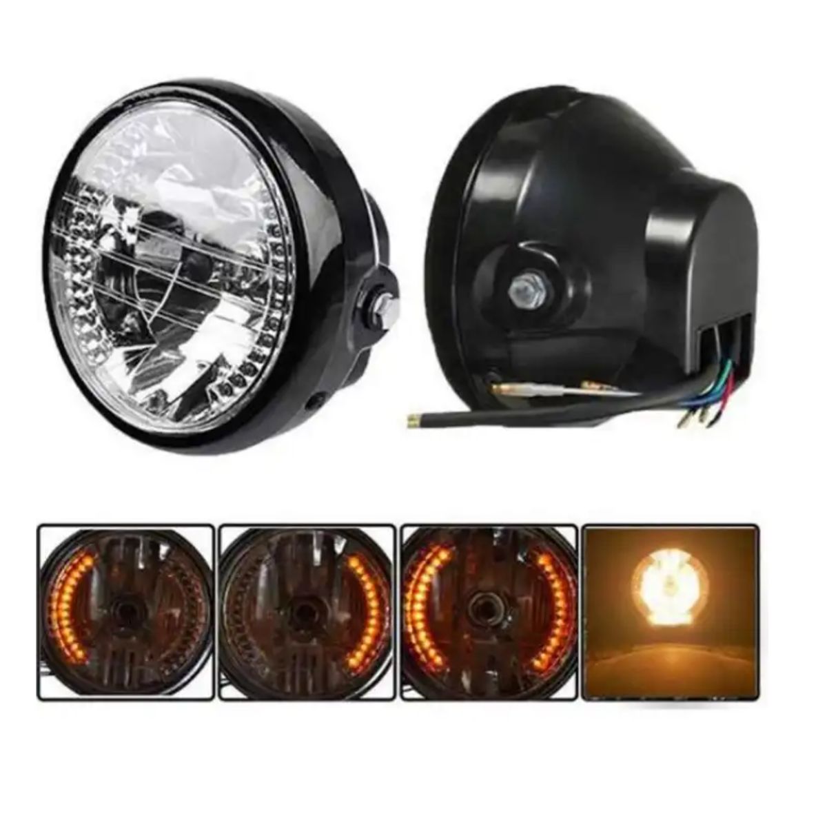 GENERICO - Foco Led  HALOGENO Delantero Moto POSICION ALTA  BAJA