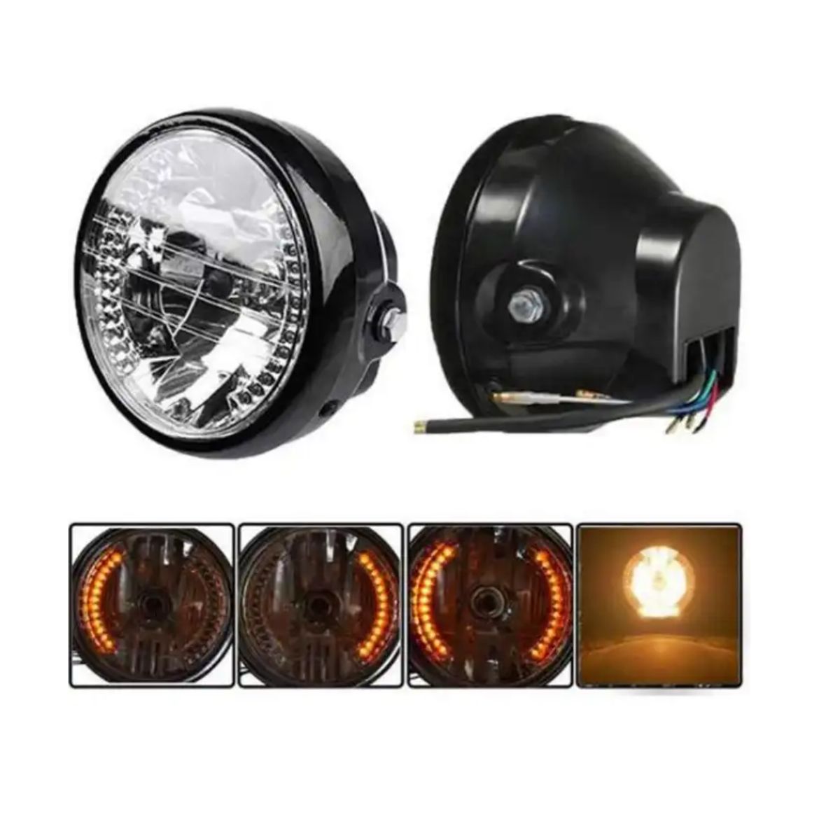 GENERICO - Foco Led  HALOGENO Delantero Moto POSICION ALTA  BAJA