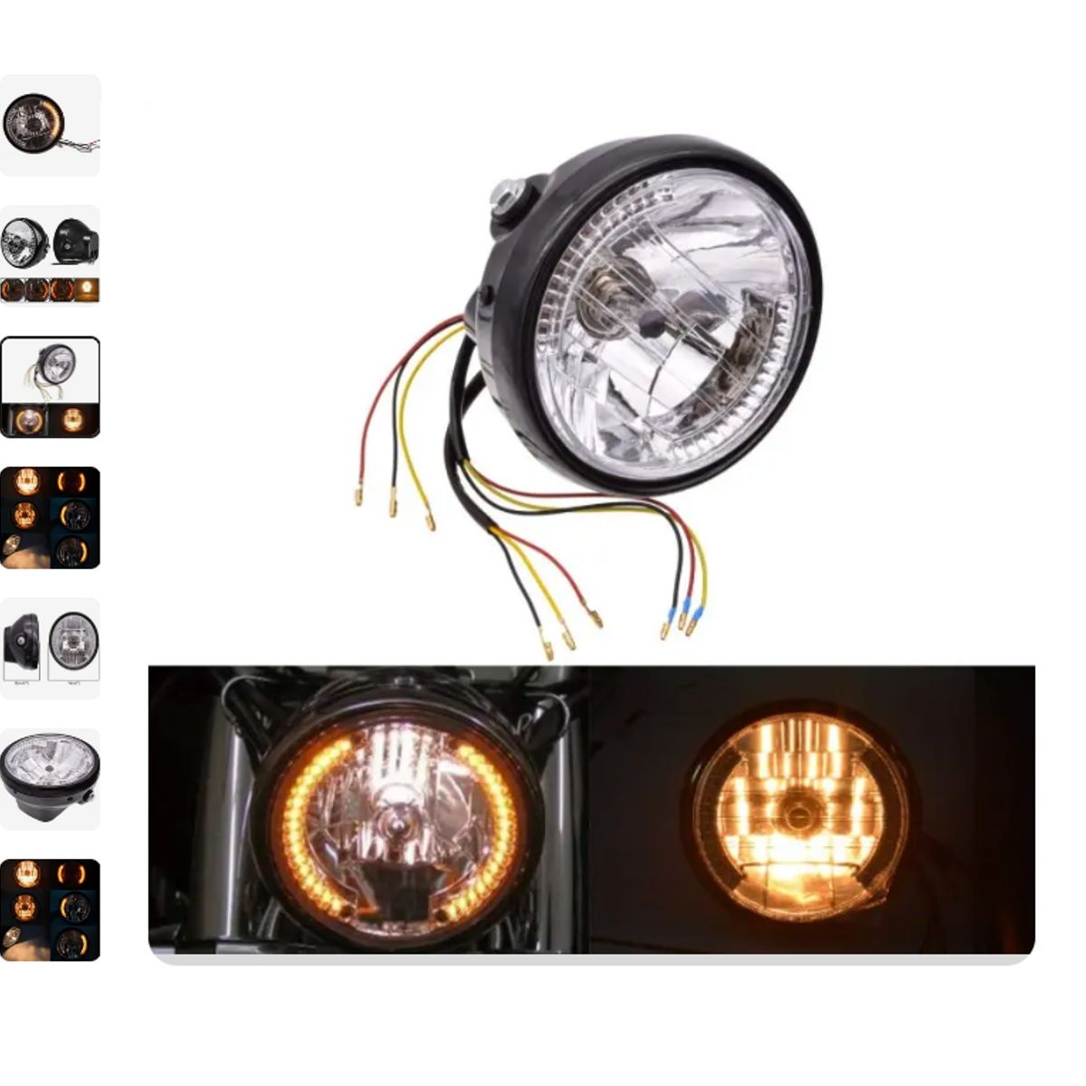 GENERICO - Foco Led  HALOGENO Delantero Moto POSICION ALTA  BAJA