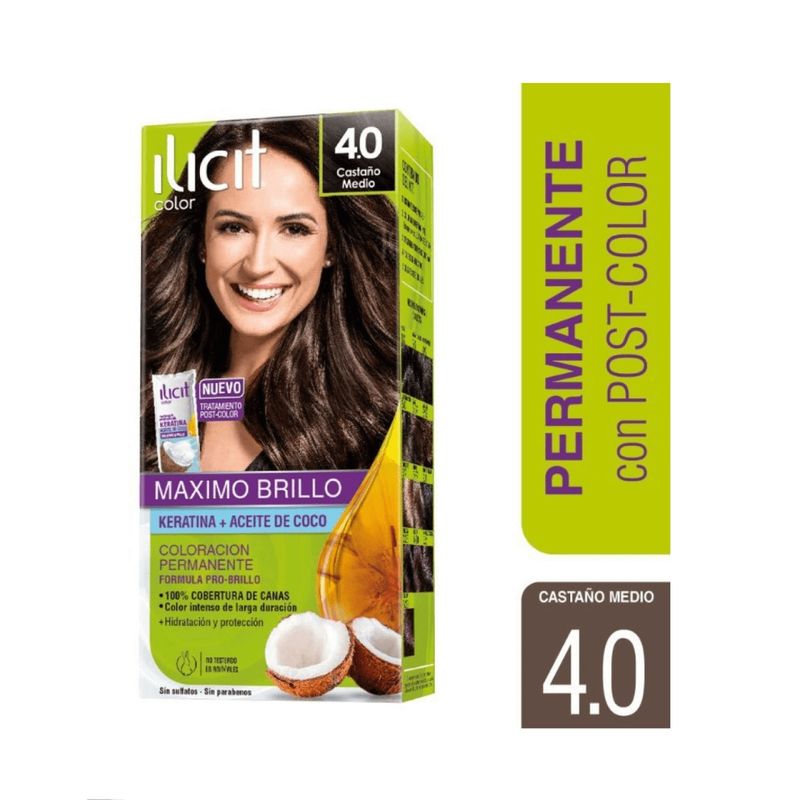 ILICIT - Tintura Ilicit Color 4.0 Castaño Medio.