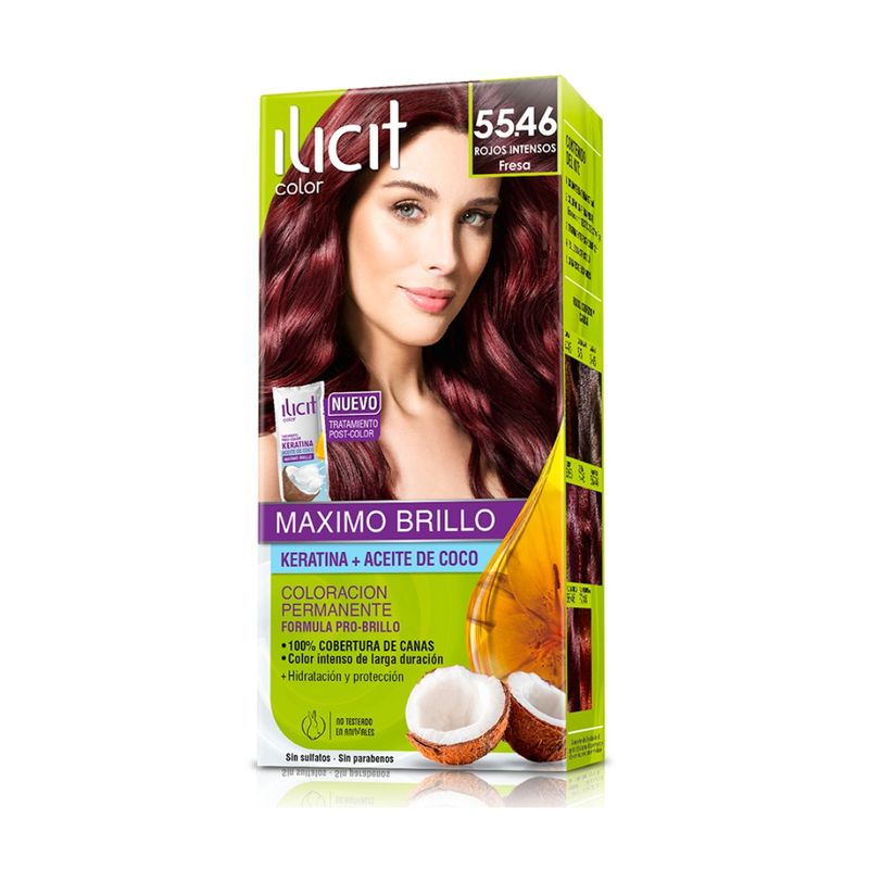 ILICIT - Tintura Ilicit Color 55.46 Rojos Intensos Fresa.