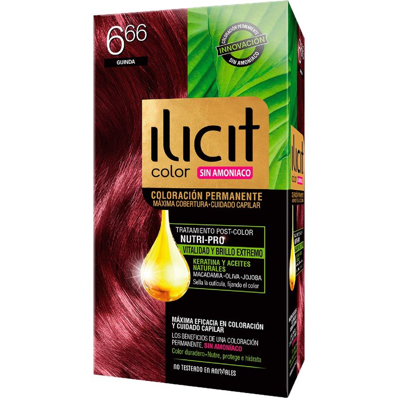 ILICIT - Tintura Ilict Sin Amoniaco 6.66 Guinda.
