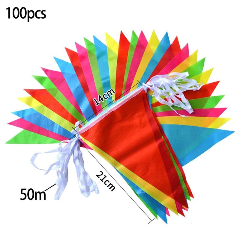 OFERTABKN - Banderas coloridas de tela hechas a mano