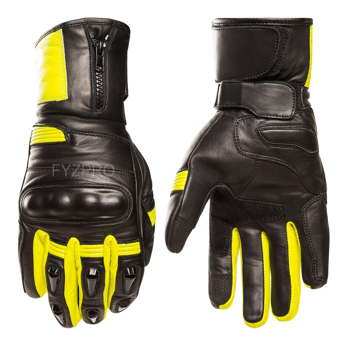FYZPRO - GUANTE CUERO PARA MOTO, CON CREMALLERA. ESSTILO. FYZPRO