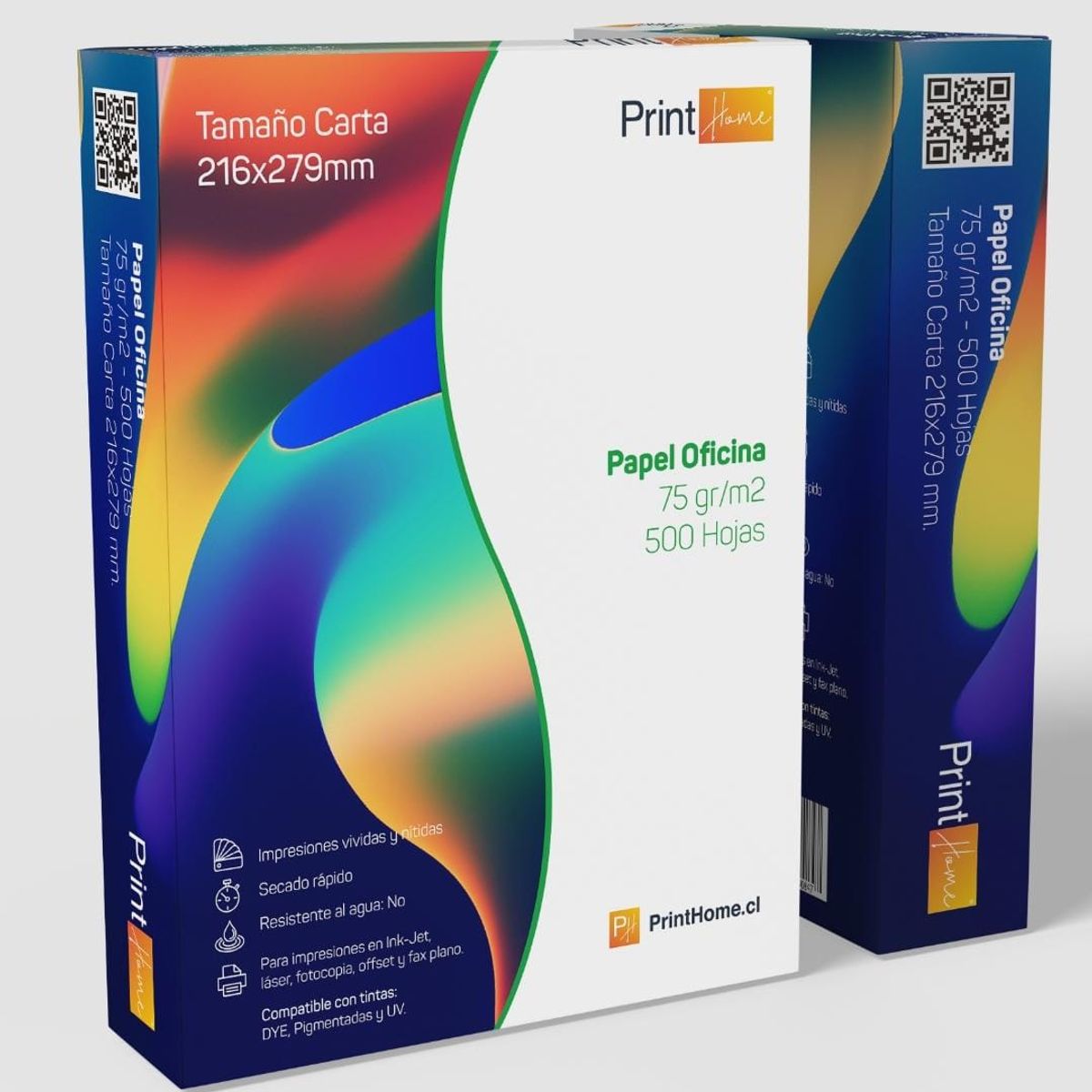 PRINT HOME - Resma Tamaño carta 75 gr 500 hojas