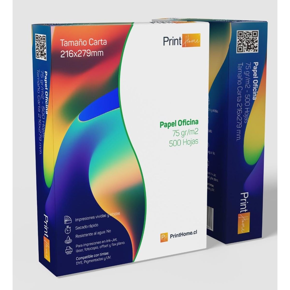 PRINT HOME - Resma Tamaño carta 75 gr 500 hojas