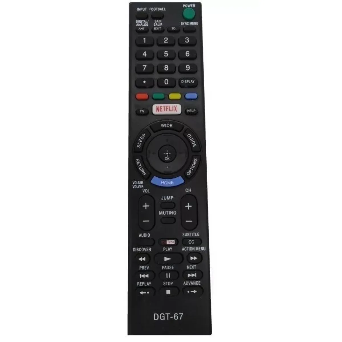 GENERICO - Control Remoto Para Sony Bravia Smart Tv Kdl Xbr W Rmt