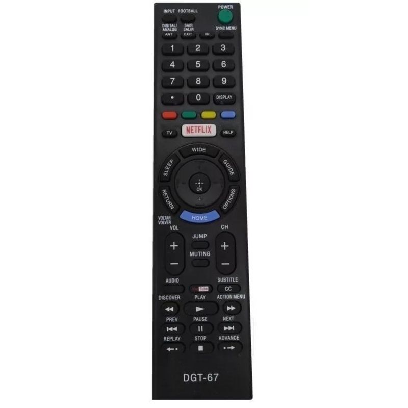 GENERICO - Control Remoto Para Sony Bravia Smart Tv Kdl Xbr W Rmt