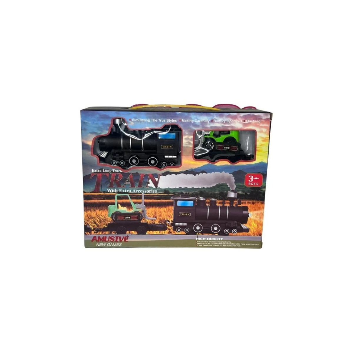 GENERICO - Tren Clasico Locomotora Vagon Juguete Pista A Pila