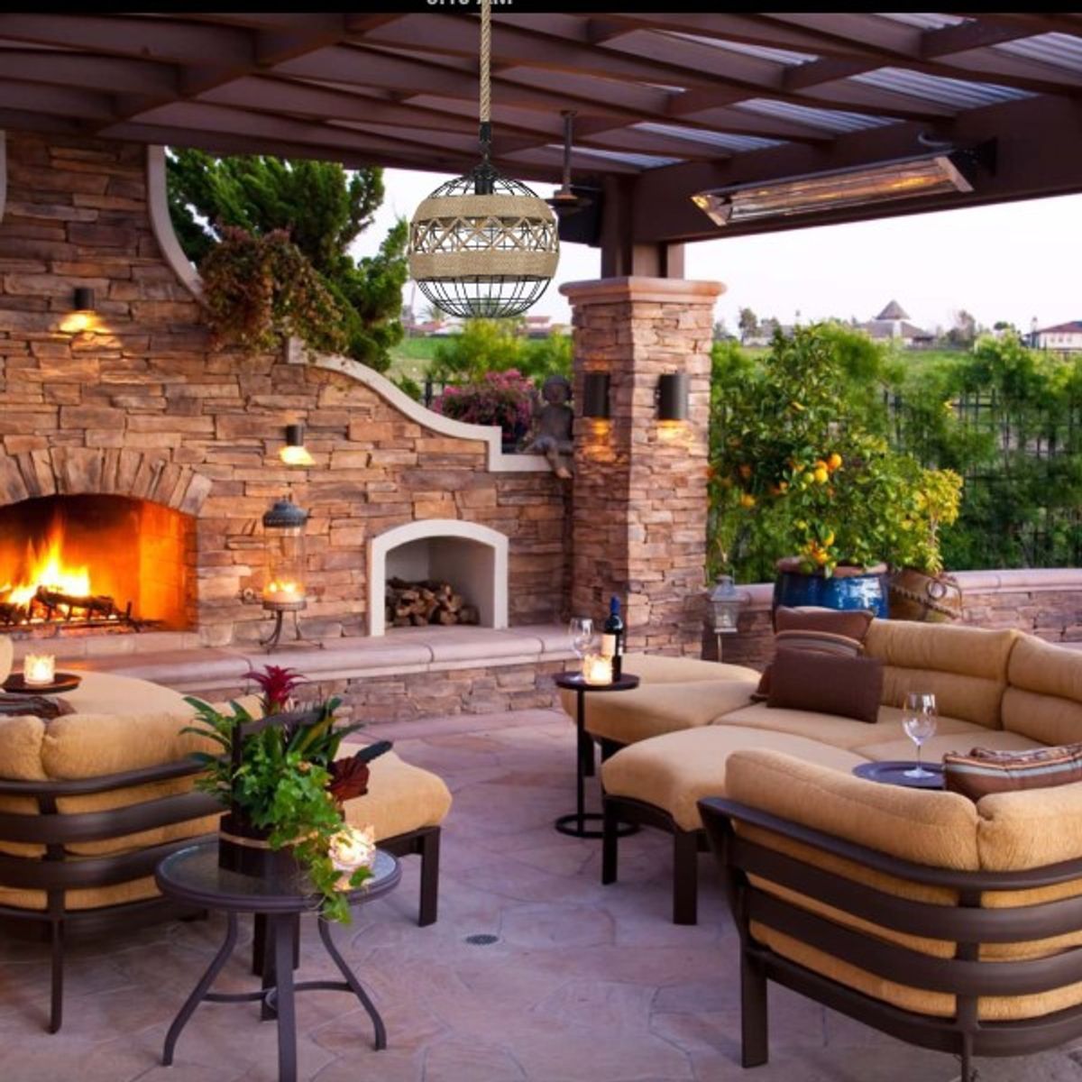 GENERICO - Lampara Colgante Rustica Cañamo Metal Negro 1 ampolleta