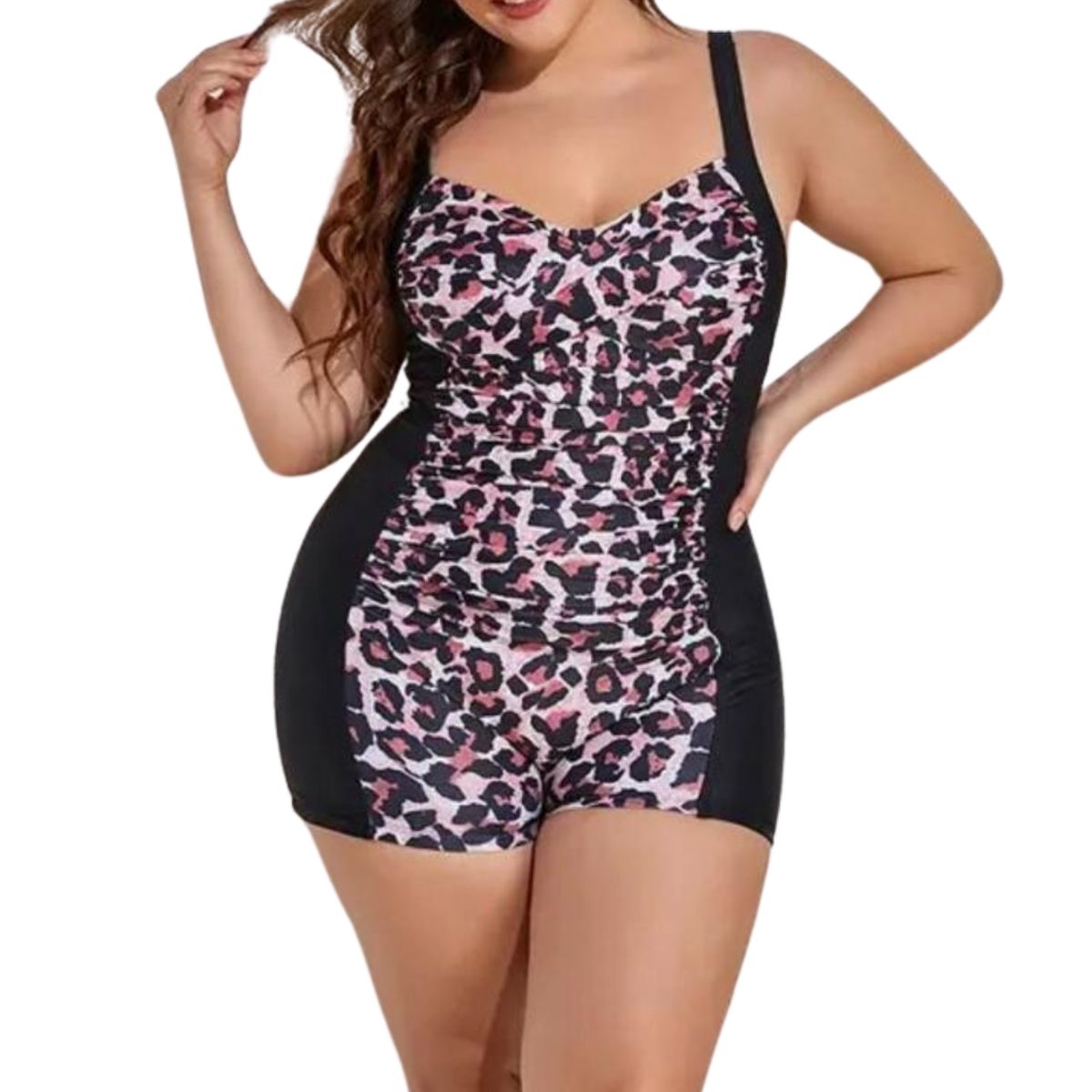 HIPSY - Traje De Baño Mujer Pin Up Basic Semi Short Natación