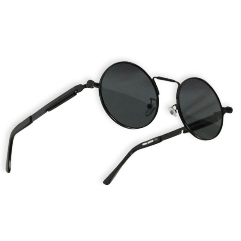 GENERICO - LENTES DE SOL RETRO PUNK LENNON BLACK  ESTUCHE MY06