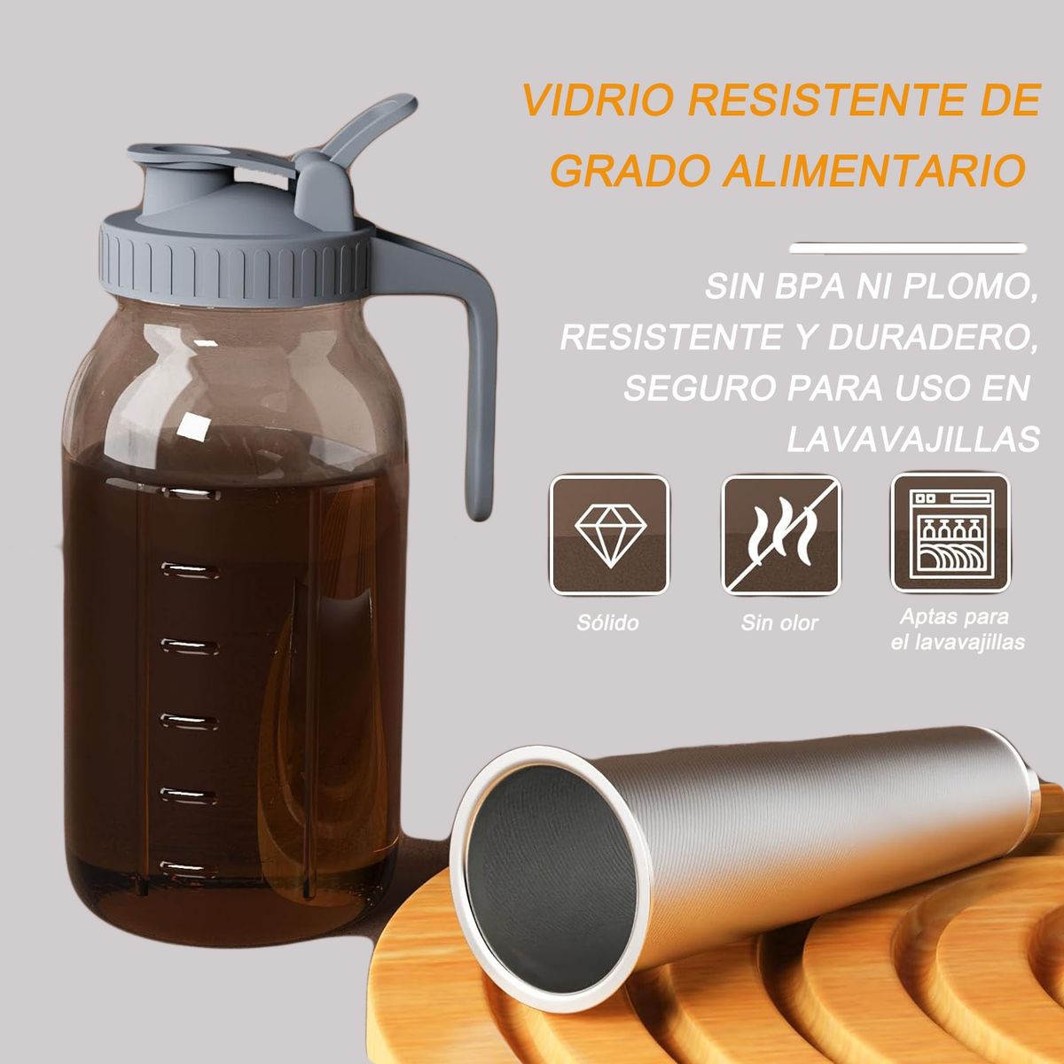 COREJOY - Cafetera y tetera profesional de cristal Cold Brew 1000ML