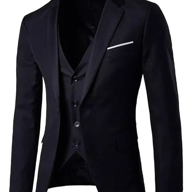 KOKILA - Traje Hombre Formal Casual De Tres Piezas Para Ajustado