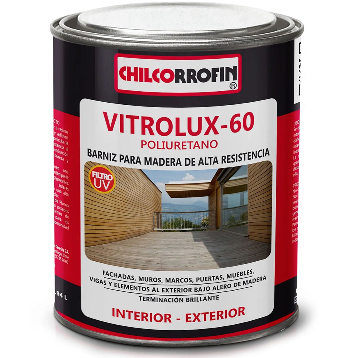 GENERICO - Vitrolux 60 Brillante 1/4 Galon Alerce Chilcorrofin