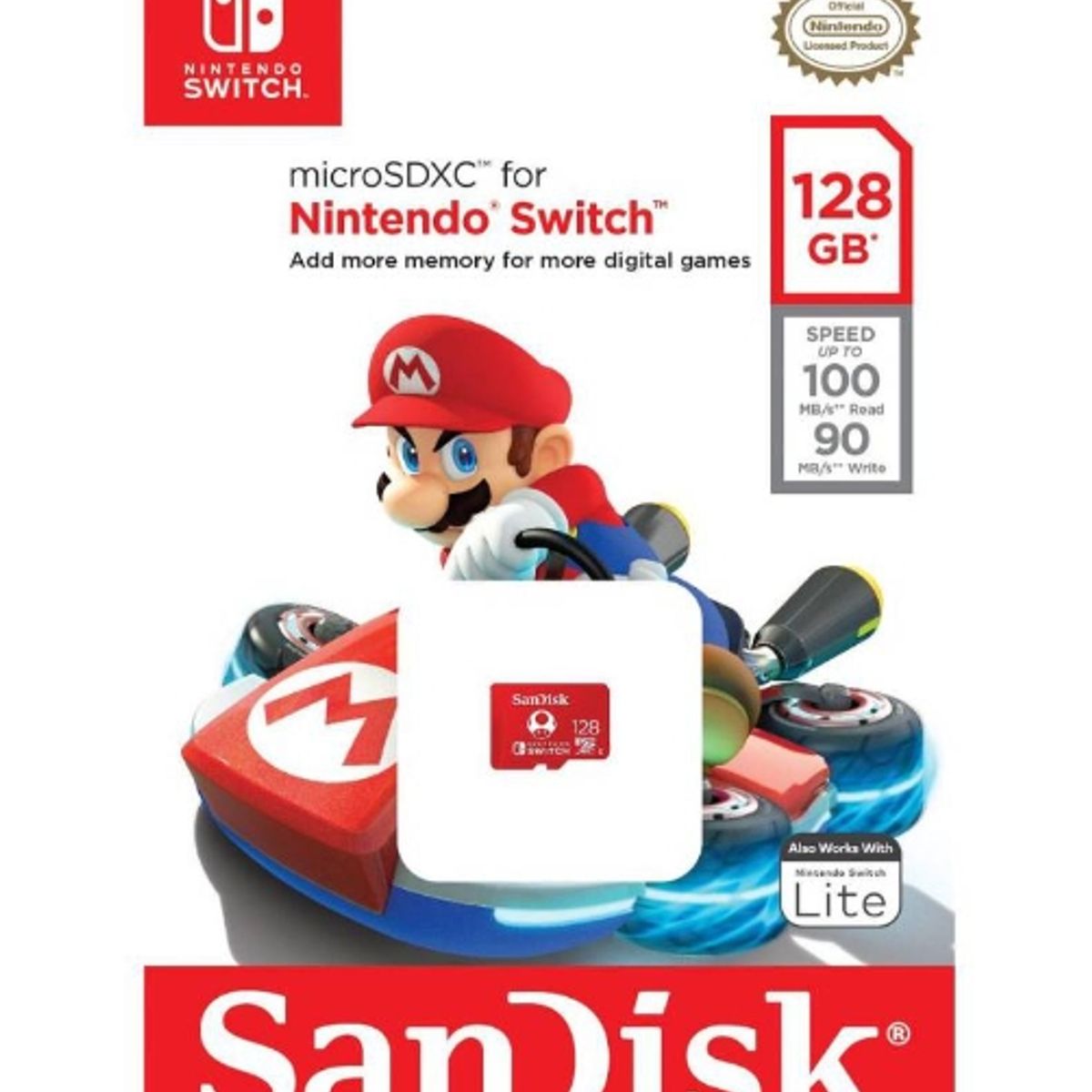 SANDISK - Memoria Original Micro Sd Sandisk 128 Gb Nintendo Switch