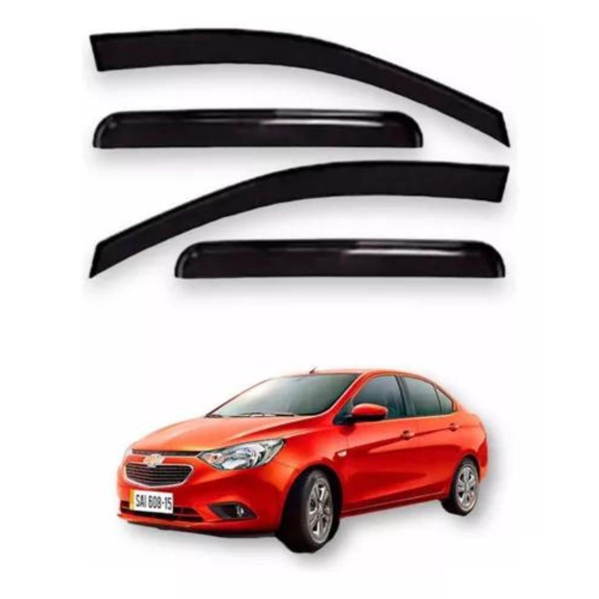 GENERICO - Aletas Bota Aguas De Lluvia Chevrolet New Sail 2016-2021