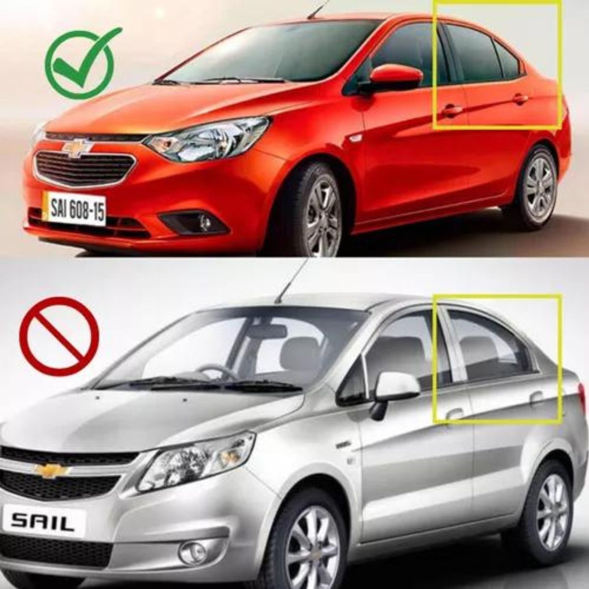 GENERICO - Aletas Bota Aguas De Lluvia Chevrolet New Sail 2016-2021