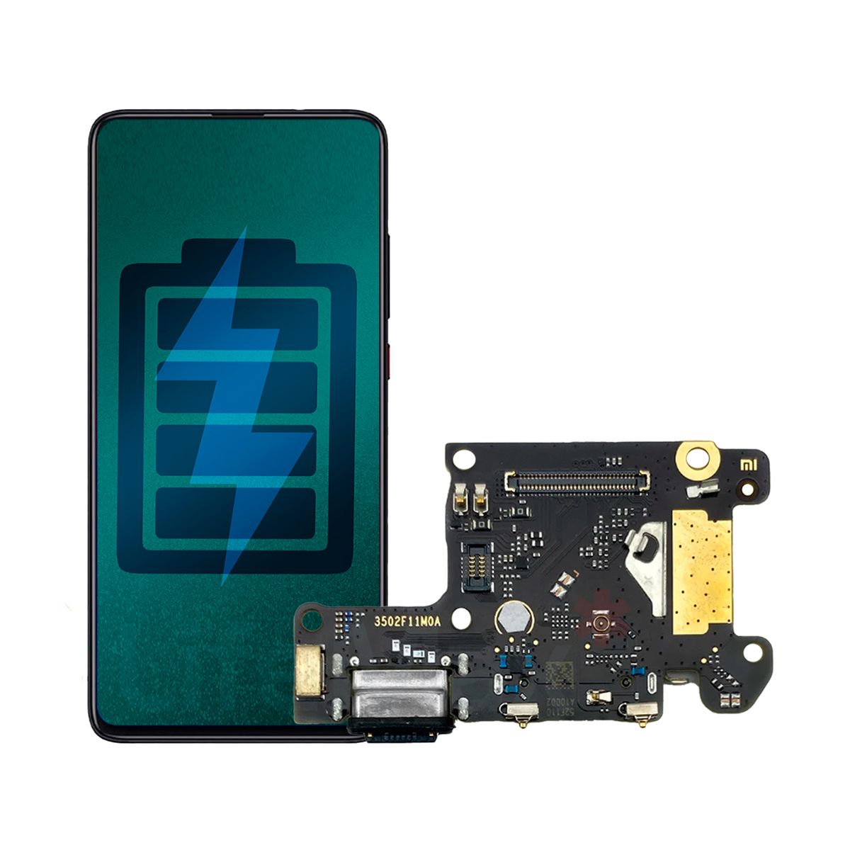 GENERICO - Flex de Carga Compatible con Xiaomi MI 9T Conector Tipo C