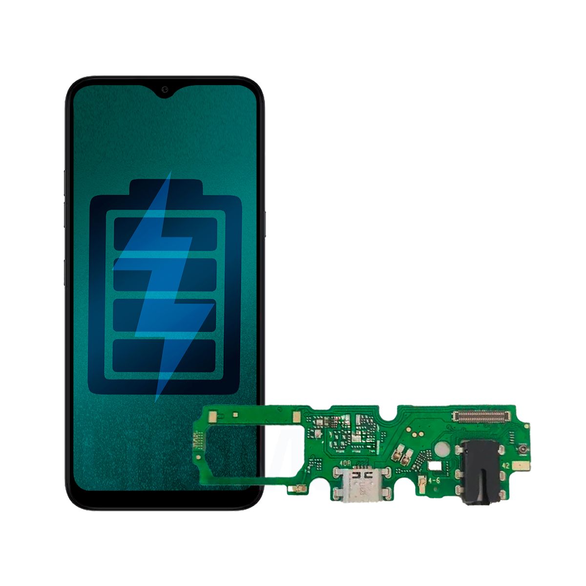 GENERICO - Flex de Carga Compatible con Vivo Y20 Conector Micro B