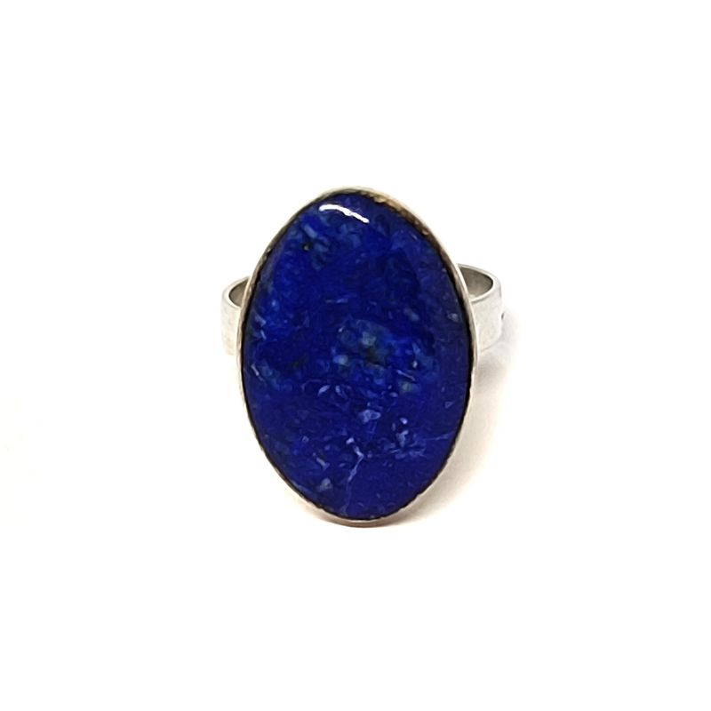 ANDREA COGGIOLA JOYAS - Anillo Lapislázuli Ovalado Plata Fina 925