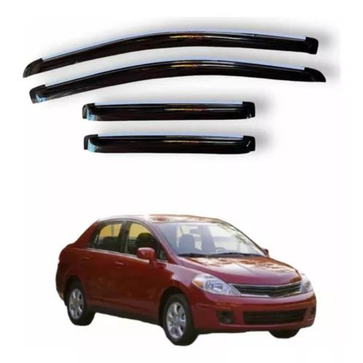 GENERICO - Aleta Bota Agua De Lluvia Y Cubre Sol Pasa Nissan Tiida