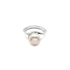 COGGIOLA - Anillo Calado Perla De Río Circón Plata Fina 925