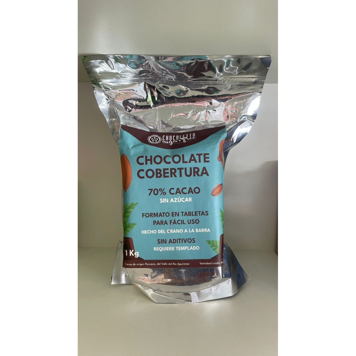 CHOCOLETTO - COBERTURA CHOCOLATE 70 CACAO SIN GLUTEN VEGANO