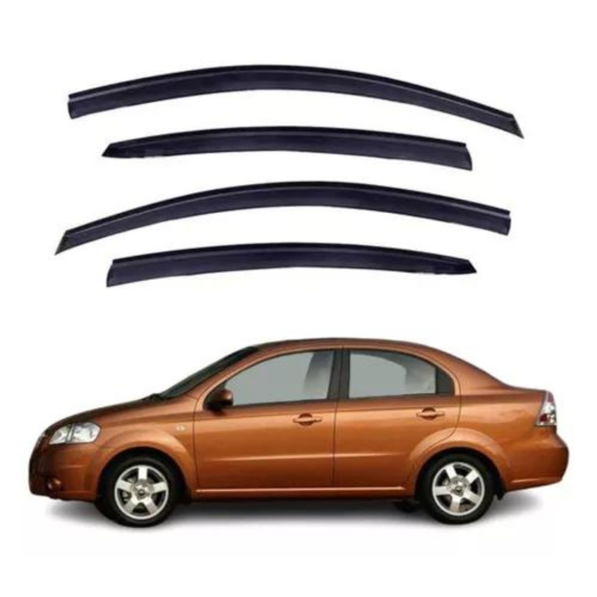 GENERICO - Aletas Bota Agua Compatible Chevrolet Aveo Sedan Lluvia Sol