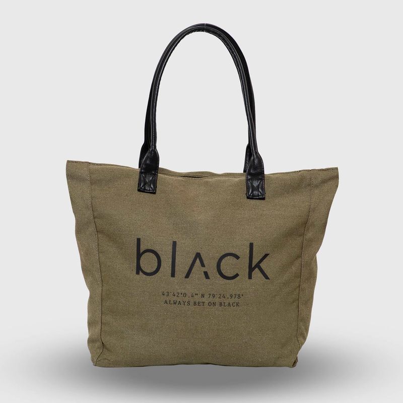 BUBBA - Tote Bag Canvas Moss Black Bubba