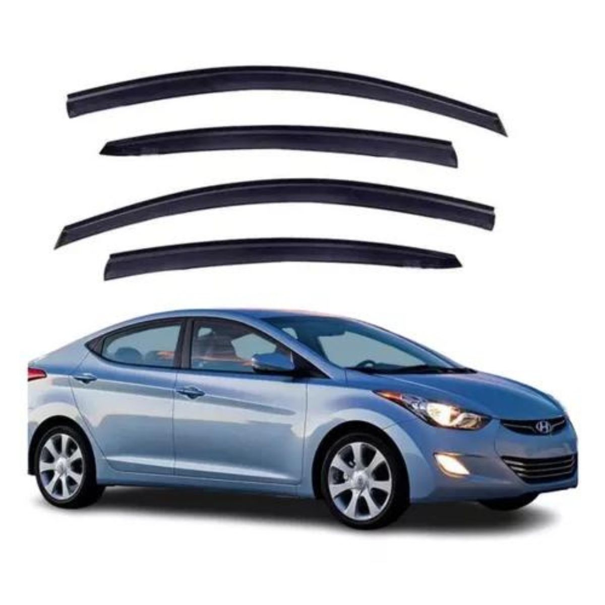 GENERICO - Aletas Bota Agua Cubre Sol Compatible New Elantra 2010-2014