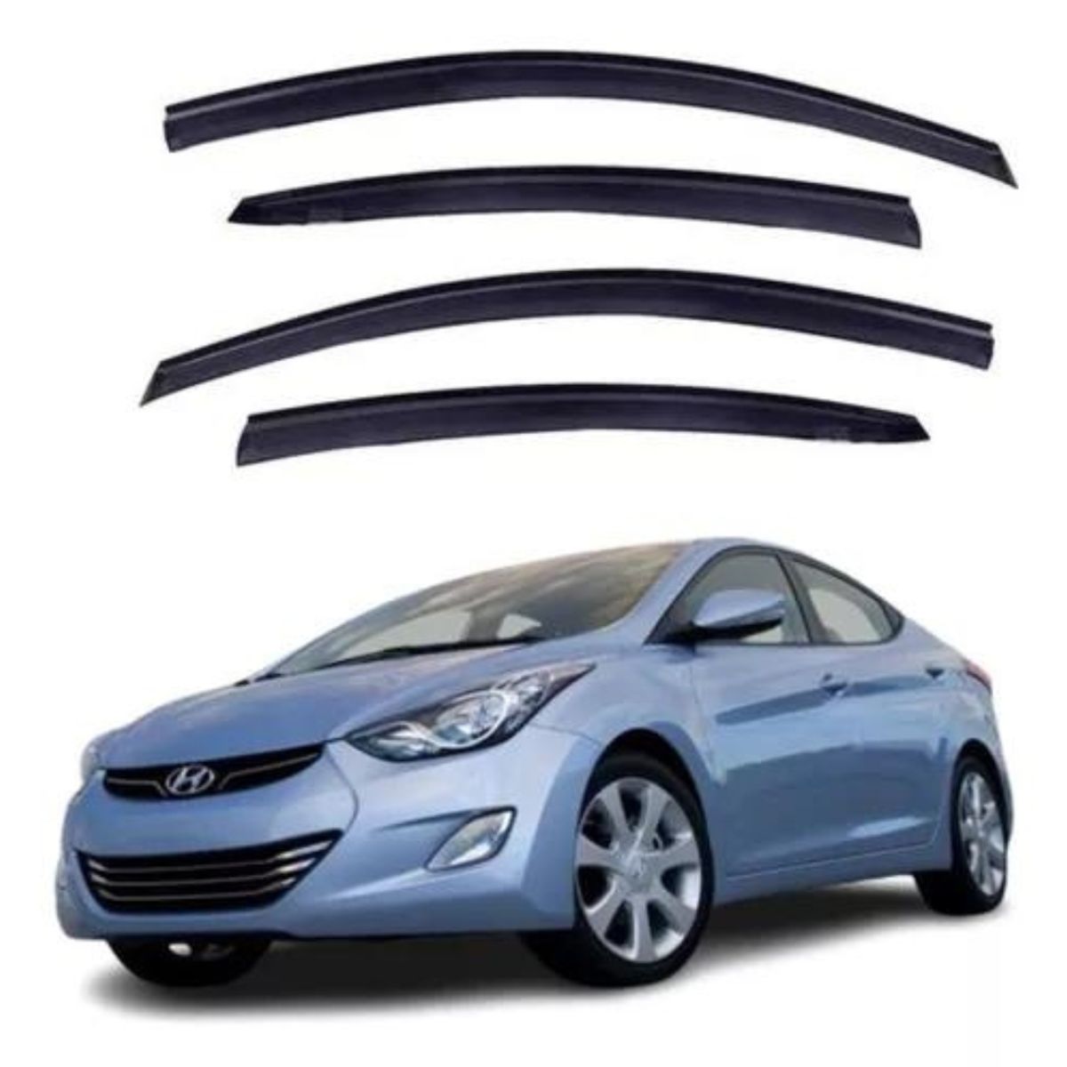 GENERICO - Aletas Bota Agua Cubre Sol Compatible New Elantra 2010-2014