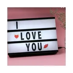 GENERICO - Cartel de letras con Luz LED A4