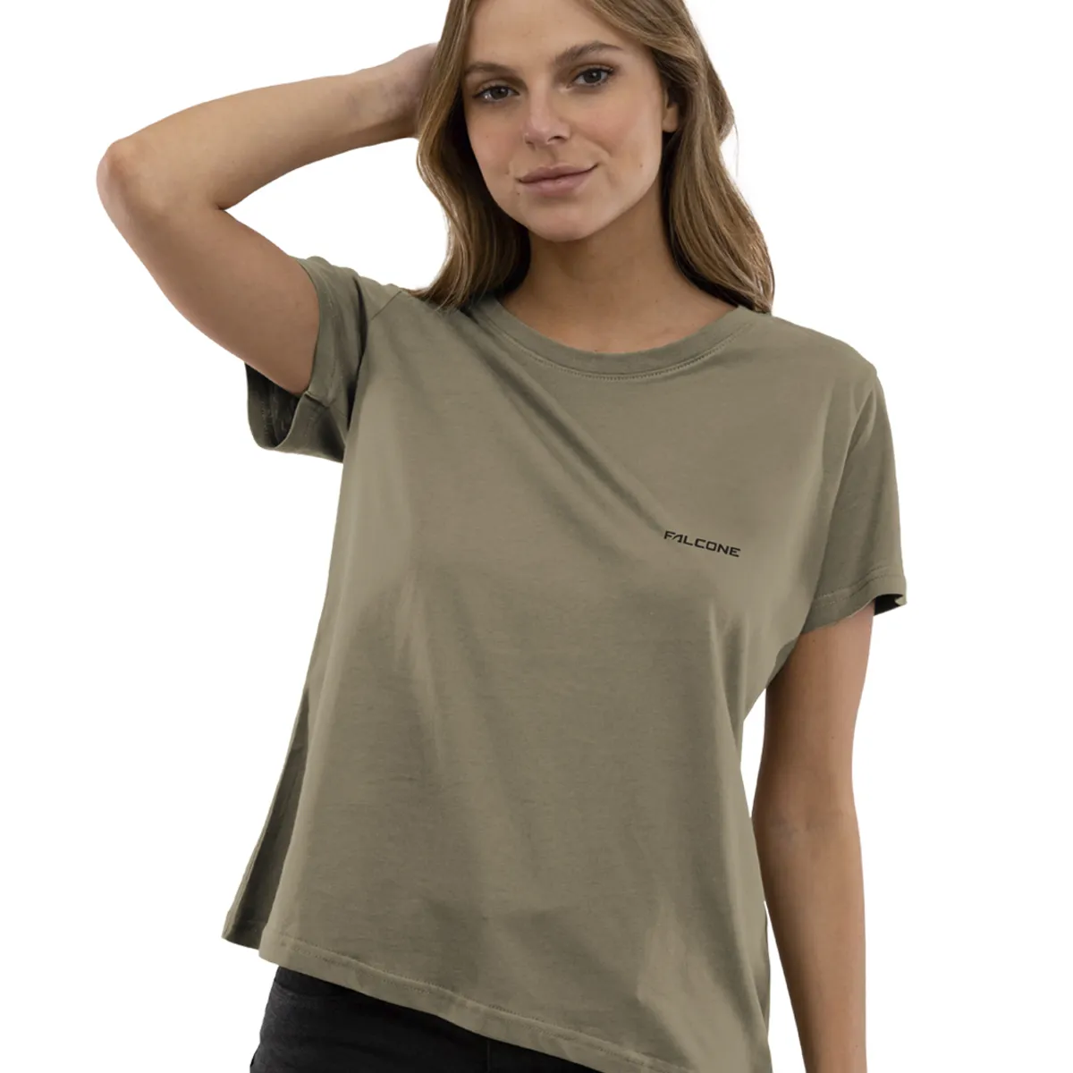 FALCONE - Polera Orgánica Classic Logo Mujer Falcone