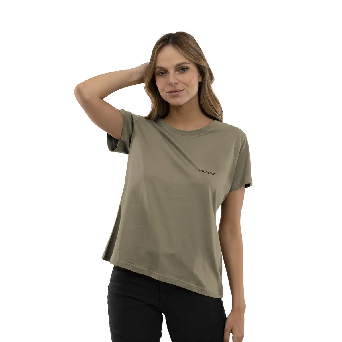 FALCONE - Polera Orgánica Classic Logo Mujer Falcone