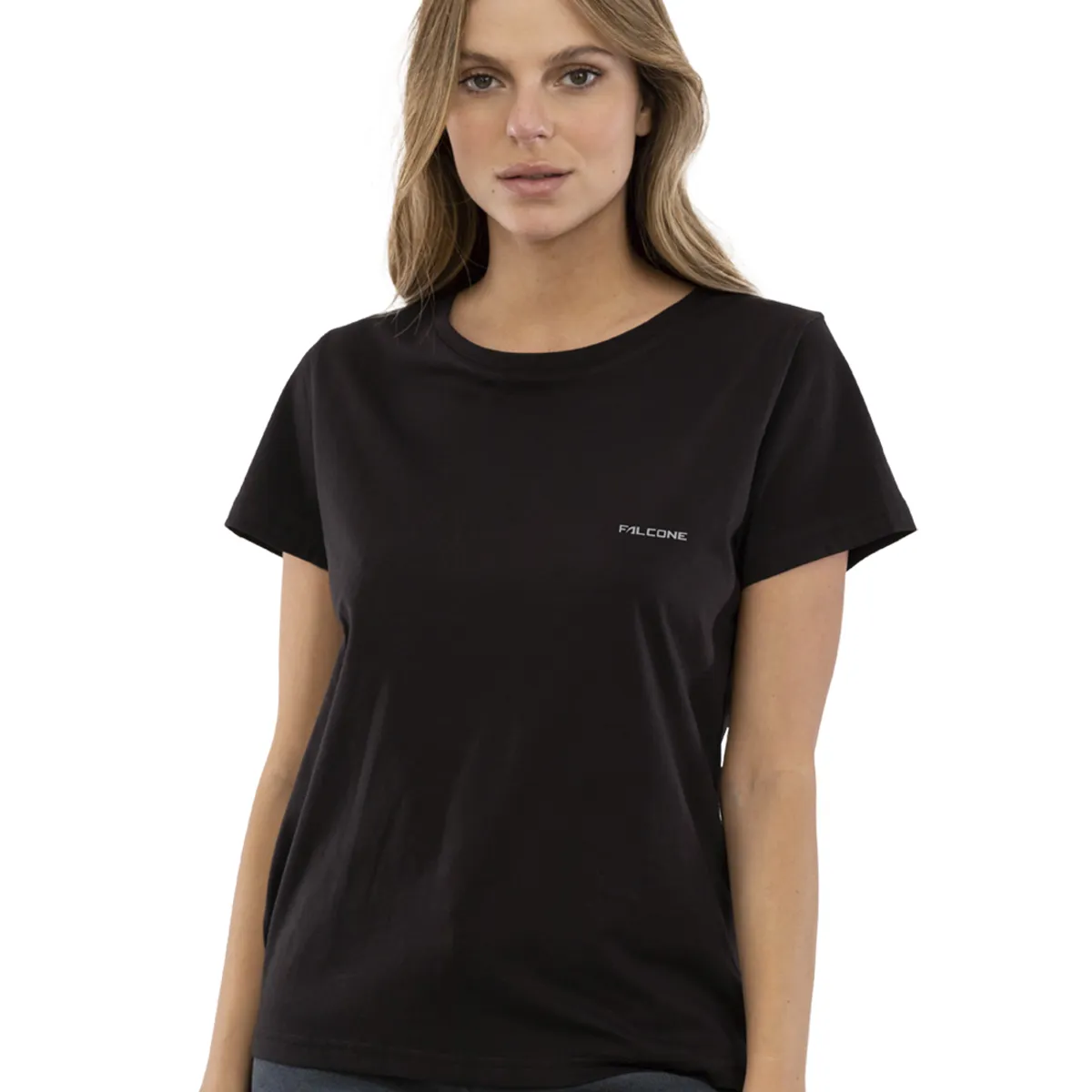 FALCONE - Polera Orgánica Classic Logo Mujer Falcone