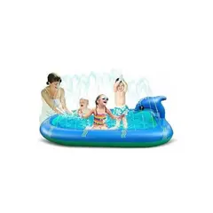 GENERICO - Piscina Inflable 170x110x45cm Dino Delfin Lanza Chorro Agua