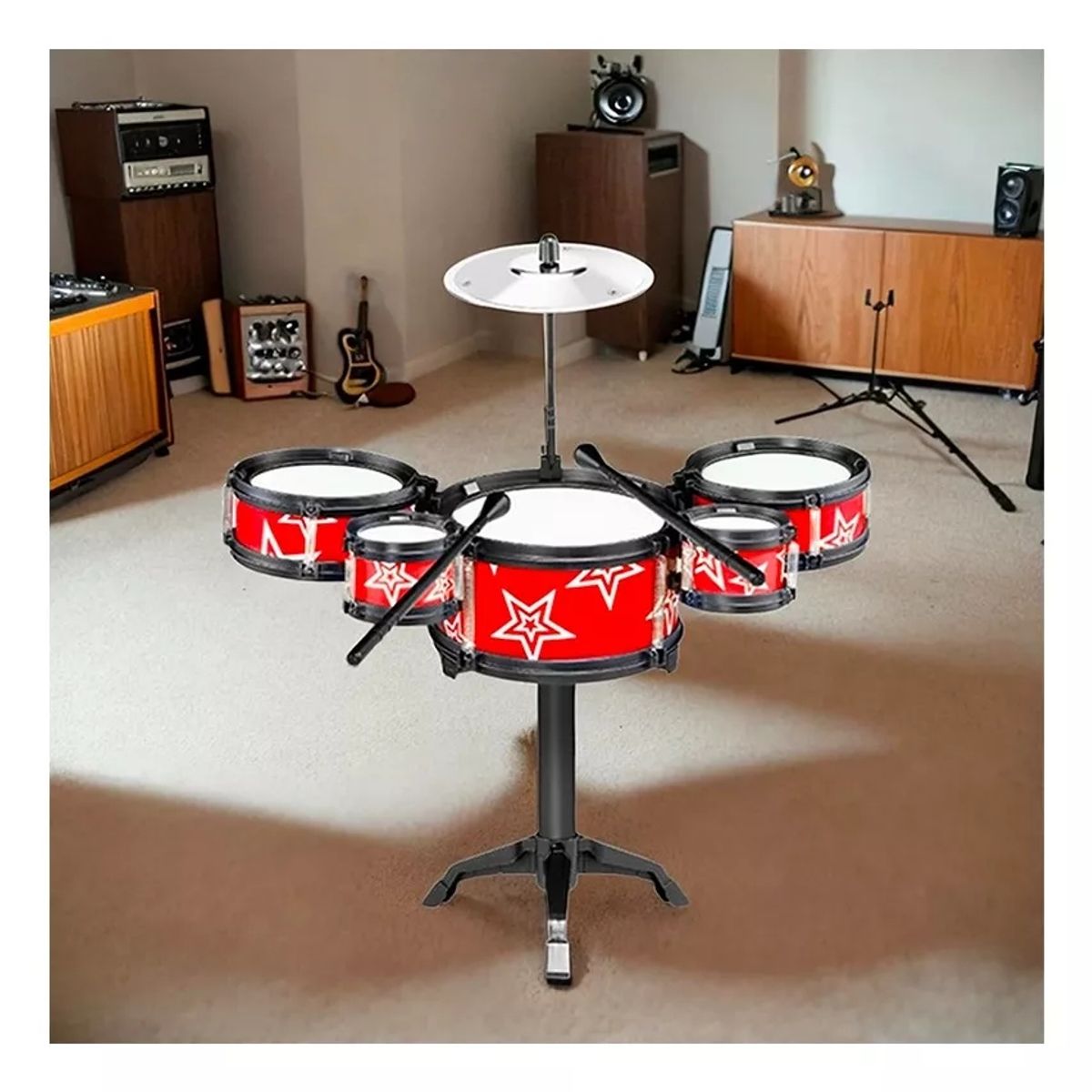 GENERICO - Mini Batería Musical Juguete Infantil 7 Pcs Jazz Drum Niños