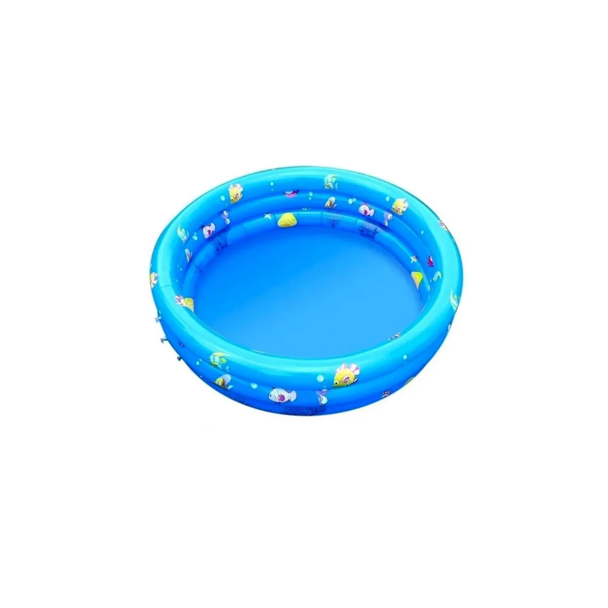 GENERICO - Piscina Inflable Plástico Bebe 3 Anillos 120 Cm Celeste