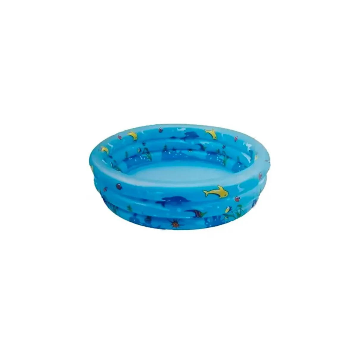 GENERICO - Piscina Inflable Plástico Bebe 3 Anillos 120 Cm Celeste
