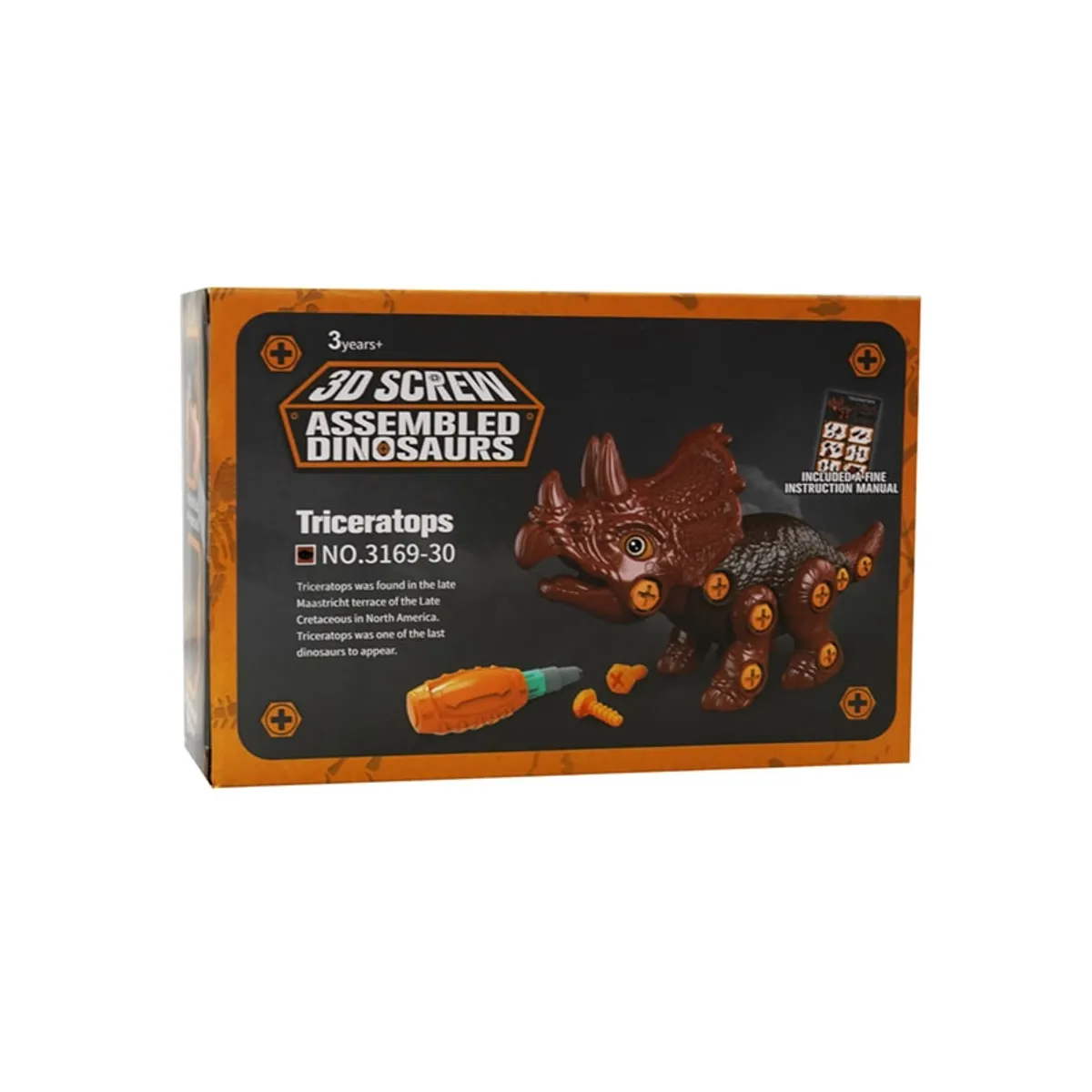 GENERICO - Dinosaurio armable 3d triceratops