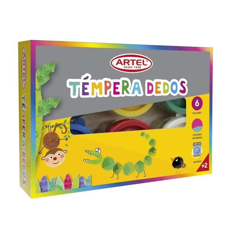 ARTEL - Set témpera de dedos 6 colores