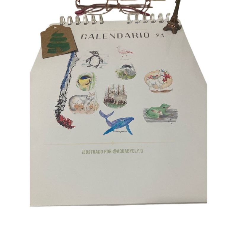 GENERICO - Calendario fauna diseño acuarela